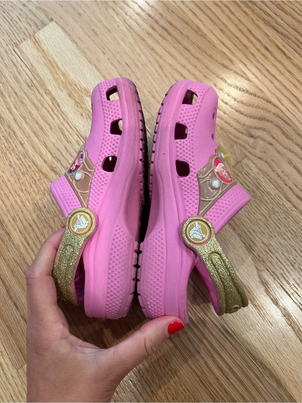 Crocs - Pink Disney Princes light up theme size C10